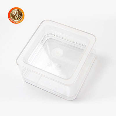 Przezroczyste kwadratowe plastikowe pojemniki na żywność Plastikowe pudełko PET ODM