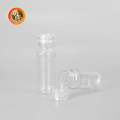 Niestandardowe przezroczyste plastikowe butelki na przyprawy Słoiki do wytrząsania przypraw 250 ml 500 ml