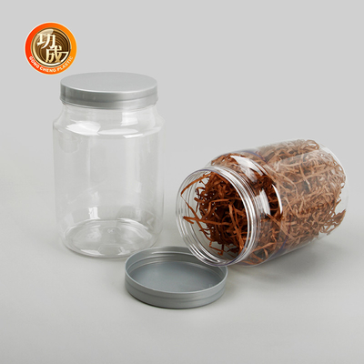 Szerokie usta Pusta plastikowa butelka na dżem Food Grade PET Cookie Jar