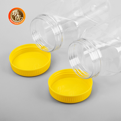 Szerokie usta Pusta plastikowa butelka na dżem Food Grade PET Cookie Jar