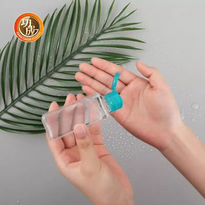 OEM Mini plastikowa butelka dezynfekująca PCR PLA Rozmiar podróżny Butelka dezynfekująca do rąk z uchwytem silikonowym