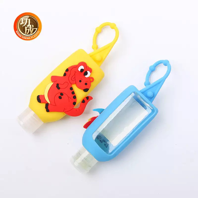 OEM Mini plastikowa butelka dezynfekująca PCR PLA Rozmiar podróżny Butelka dezynfekująca do rąk z uchwytem silikonowym