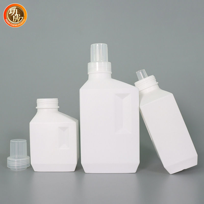 Kwadratowa pusta butelka HDPE 1l 2l do prania z zakrętką