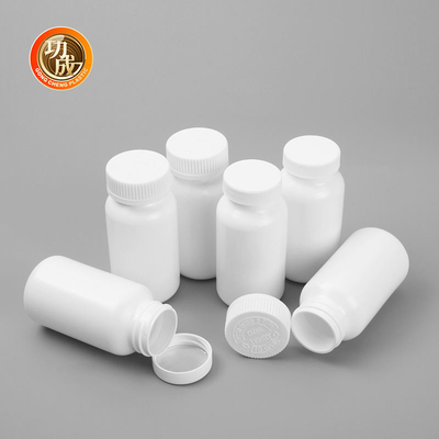 Okrągła biała kapsułka HDPE Butelka 100 ml 150 ml 200 ml Pojemniki na pigułki na receptę
