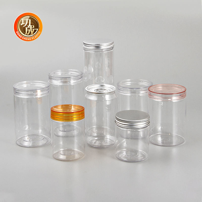 Przezroczysty PET Candy Cookie Jar 450ml 500ml Plastikowe słoiki z cukierkami z pokrywkami