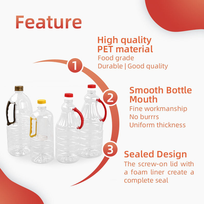 1280 ml 1600 ml 1800 ml plastikowa butelka oleju jadalnego PET do octu z pokrywką