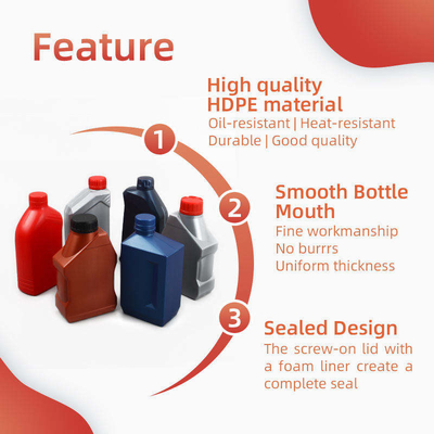 1-litrowa butelka do smarowania oleju silnikowego Hdpe Chemical Liquid Plastic Engine