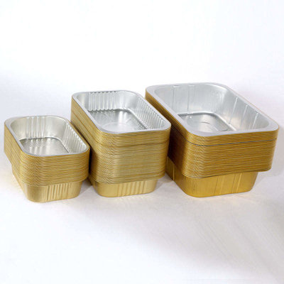 Okrągły grill z folii aluminiowej Dostosuj pudełka do pakowania Aluminiowe pudełko bento na wynos z pokrywką