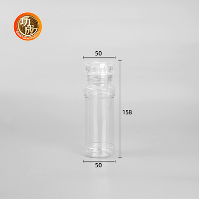 Niestandardowe przezroczyste plastikowe butelki na przyprawy Słoiki do wytrząsania przypraw 250 ml 500 ml