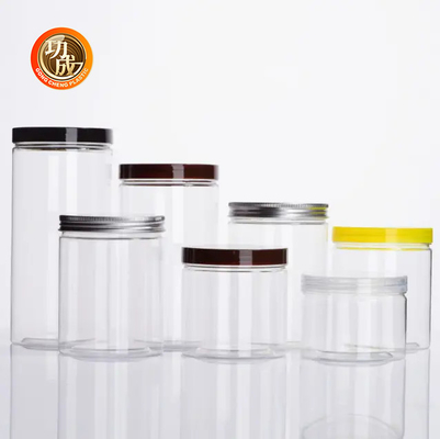 Pustka Żywność Wydzielana Do Szczotka Cukierki PET Plastikowe Pudełka 1250 ml Okrągły kształt